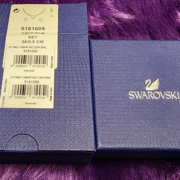 Authentic Swarovski Pink Heart Attract Set 518005 - Picture 2 of 8